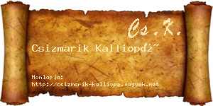 Csizmarik Kalliopé névjegykártya